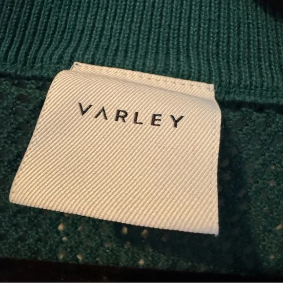 Varley Savannah Forest Green & White Knit Pullover | S - Picture 4 of 8